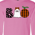 thumbnail image 4 of Inktastic Boo Halloween Ghost and Plaid Pumpkin Long Sleeve T-Shirt, 4 of 5