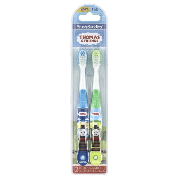 Brush Buddies Thomas & Friends Toothbrushes, Soft , 2 Toothbrushes