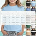 thumbnail image 3 of Cethrio 3/4 Sleeve Tops for Girl, Casual Soft Crew Neck Pullover Girls T-Shirts Navy Size 3-4 T, 3 of 4