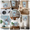 thumbnail image 6 of Ships Next Day Canvas Wall Art 10"x10", Blue Coastal Octopus Wood Framed Canvas Print Painting, Summer Beach Starfish Botanical Ready to Hang Small Picture Wall Decor for Home Kitchen Nursery Office, 6 of 9
