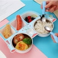 thumbnail image 1 of Stainless Steel Kids Tableware Set Spoon Fork Cartoon Car Household Restaurant Shape Compartment Design Baby Bowl Cutlery for Kitchen Pink Spoon, 1 of 7
