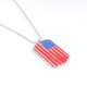 thumbnail image 3 of Collar con la bandera estadounidense de EE. UU., colgante con placa de identificación patriota, par, 3 of 6