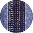 thumbnail image 1 of Ahgly Company Indoor Round Abstract Blue Modern Area Rugs, 8' Round, 1 of 4