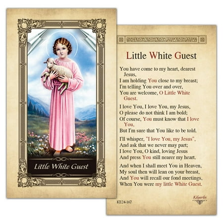 Little White Guest Laminated Prayer Card