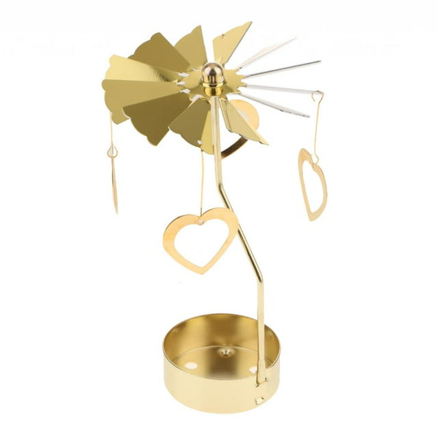 Candelero de la decoración de la Navidad Colco Soporte de lámpara de té giratorio diseñó duende estrella corazón