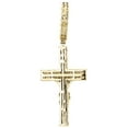 thumbnail image 3 of 10K Yellow Gold Baguette Diamond Jesus Crucifix Body Pendant 1.65" Charm 4/7 CT., 3 of 6