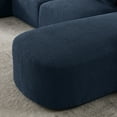 thumbnail image 4 of Sectional Sofa, U-Shaped Couch with2 Single Seat, 2 Chaises and 2 Ottomans, Modular Modern Sofa Couch with Ottoman, Filled Reversible Sofa Couch with Waist Pillows (Navy), 4 of 9