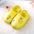thumbnail image 2 of Kids Fluffy Sandals Cartoon Cute Thick Slip on Slippers Winter Slides with Strap, 2 of 10