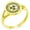 Gold, variant on Stainless Steel Zombie Outbreak Response Team Minimalist Oval Top Polished Statement Signet Ring