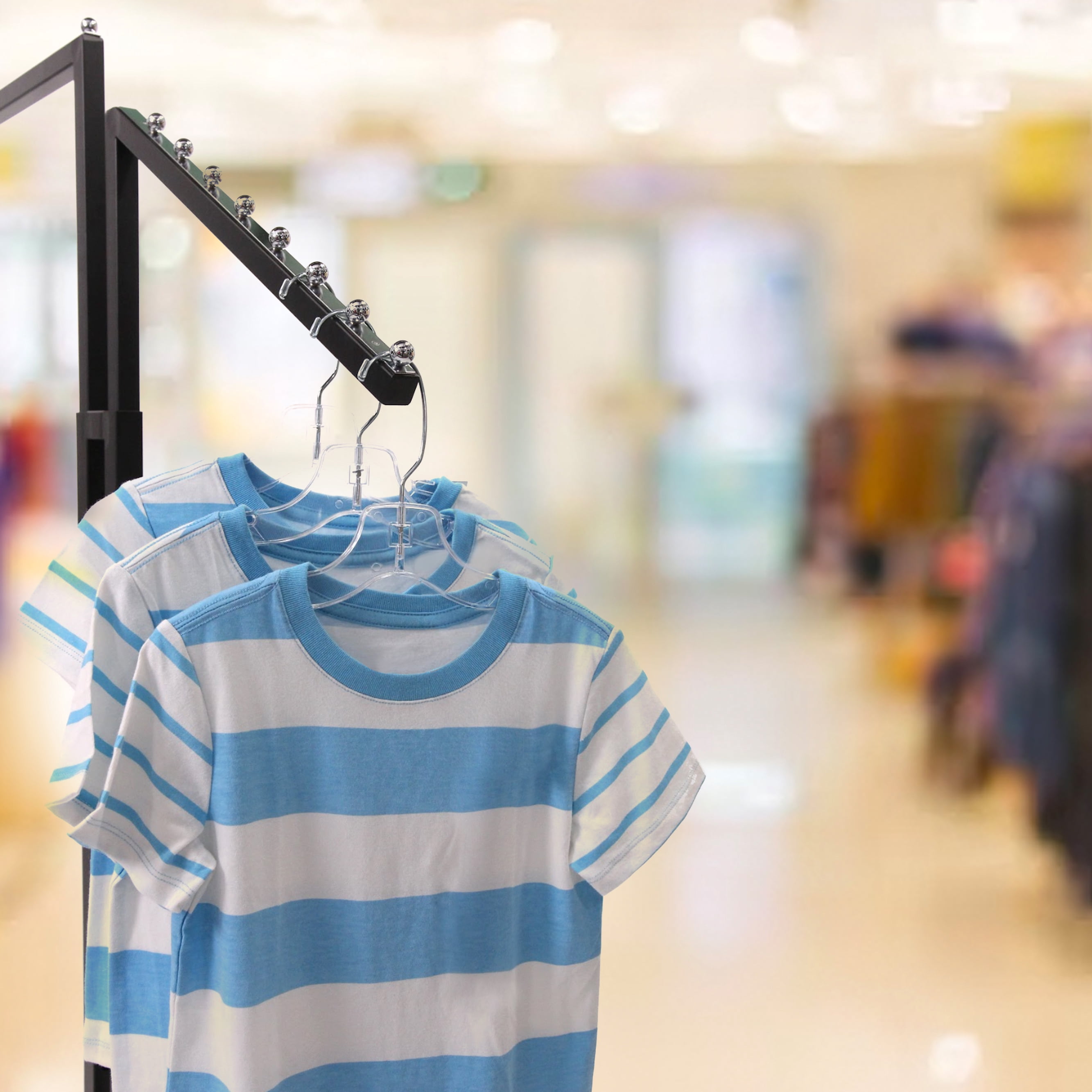 SSWBasics 12" Children's Plastic Hangers - Case of 100 - Clear Plastic Hangers with Swivel