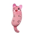 thumbnail image 1 of Juguete para gatos, juguete de felpa con bordado de hierba gatera, juguete para gatos con expresión de animal, resistente a las mordeduras y a las orejas, 1 of 6
