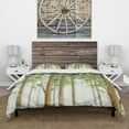 thumbnail image 2 of Designart 'Green Forest Study' Farmhouse Duvet Cover Set, 2 of 4