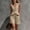 Khaki, variant on Trikvn 2 Piece Linen Sets for Women Summer Sleeveless V Neck Button Down Peplum Vests Tank Top and Pleated Shorts Matching Set Elegant Beach Casual Vacation Outfits