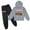 Gray, variant on Boys Girls Sweatsuit 2 Piece Outfits-Roblox Graphic Pullover Hoodie and Jogger Pants-Casual Long Sleeve for Kids