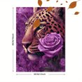 thumbnail image 3 of UXIEQU Leopard Rose Canvas Wall Art Print 15.75x11.81 Inches, 3 of 8