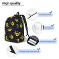 thumbnail image 5 of Easygd Sunflowers Canvas Backpack: Stylish, Lightweight, and Versatile with Large Capacity and Adjustable Straps –, 5 of 7