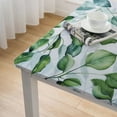 thumbnail image 5 of WYYP Green Leaves Branches Watercolor Painting Square Tablecloth Waterproof Resistant Fabric 100% Polyester Fiber 52*52, 5 of 8