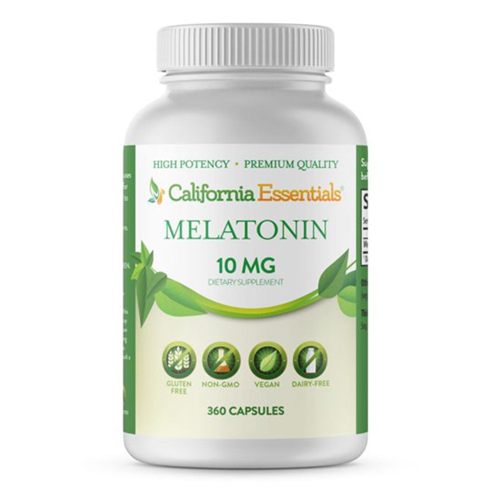California Essentials Melatonin 10mg Natural Sleep Dietary Supplement, 360 Capsules