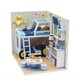 thumbnail image 2 of Casa de muñecas en miniatura Casa de muñecas de madera DIY con muebles Juguete para niños, 2 of 8
