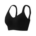 thumbnail image 7 of TEVEQ Womens Wireless Bras Comfortable Push Up Bra No Underwire Bra Full Support Lift Bralette Everyday Seamless Tshirt Bras for Older Comfy Convenient Front Closure Bras Full Coverage Bra Black L, 7 of 7