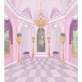thumbnail image 3 of Castle Duvet Cover Set, Girly Style Cartoon of Palace Interiors Fantasy World in Pastel, Decorative 3 Piece Bedding Set with 2 Pillow Shams, Calking Size, Sand Brown Grey Pink, by Ambesonne, 3 of 3