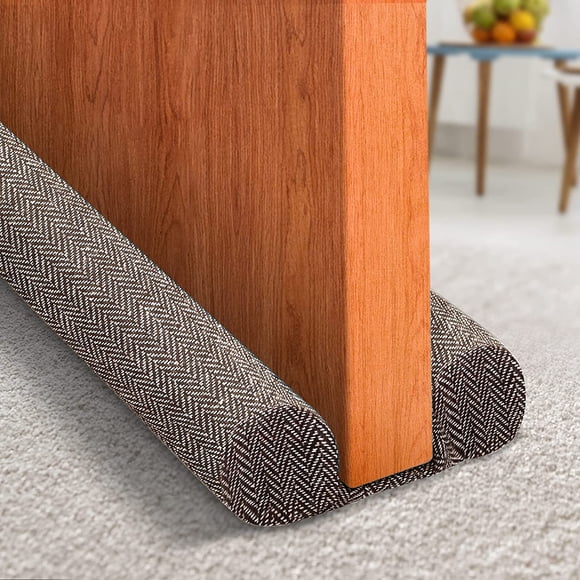 Door Draft Stopper, Size 30" to 36" Under Door Draft Blocker Air Door Guard Door Sound Blocker Door Sweep, Energy Saving (Upgrade-Black)