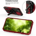 thumbnail image 5 of For Apple iPhone 14 (6.1") Hybrid Heavy Duty Protection Shockproof Defender with Belt Clip and Kickstand Dual Layer Phone Case Cover by Xpression - Red, 5 of 10