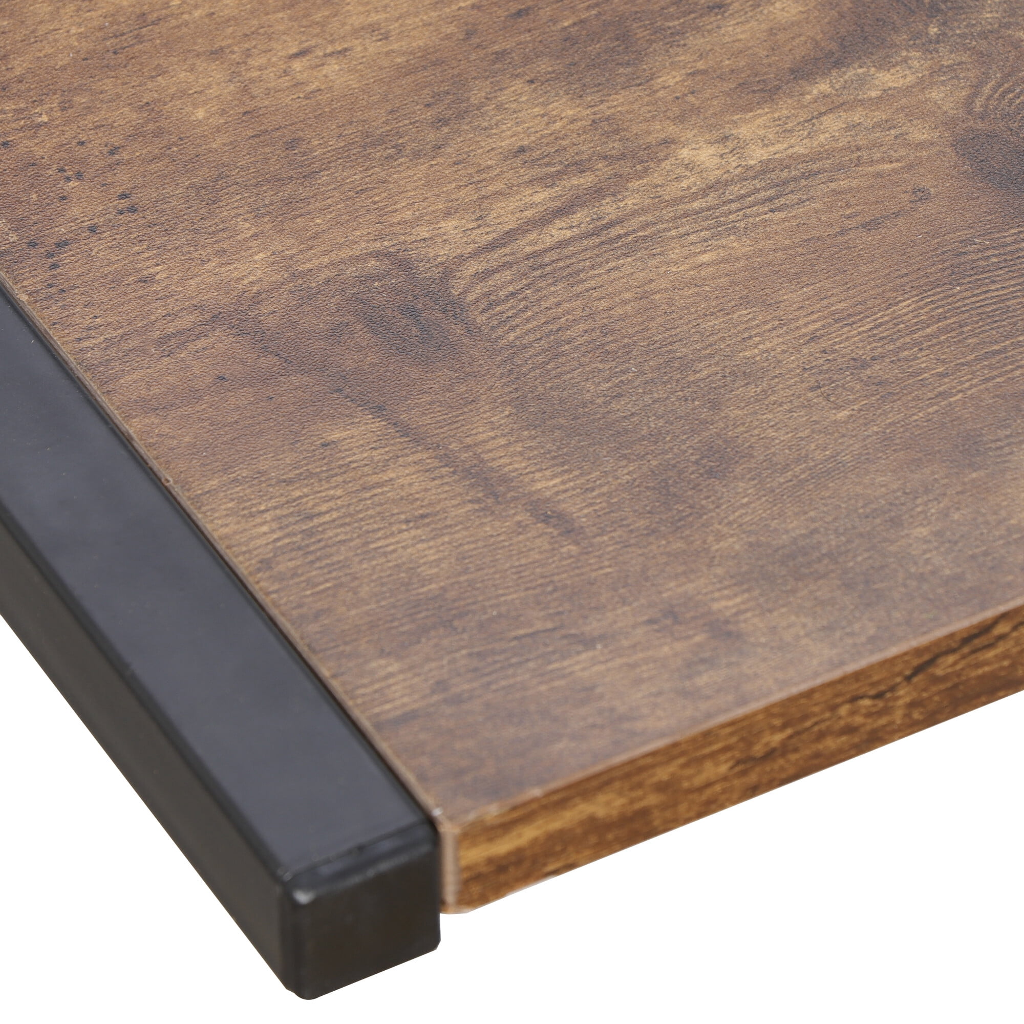 HomGarden L-Shaped Computer Desk 58” Reversible MDF Corner Gaming Desk, Rustic Brown