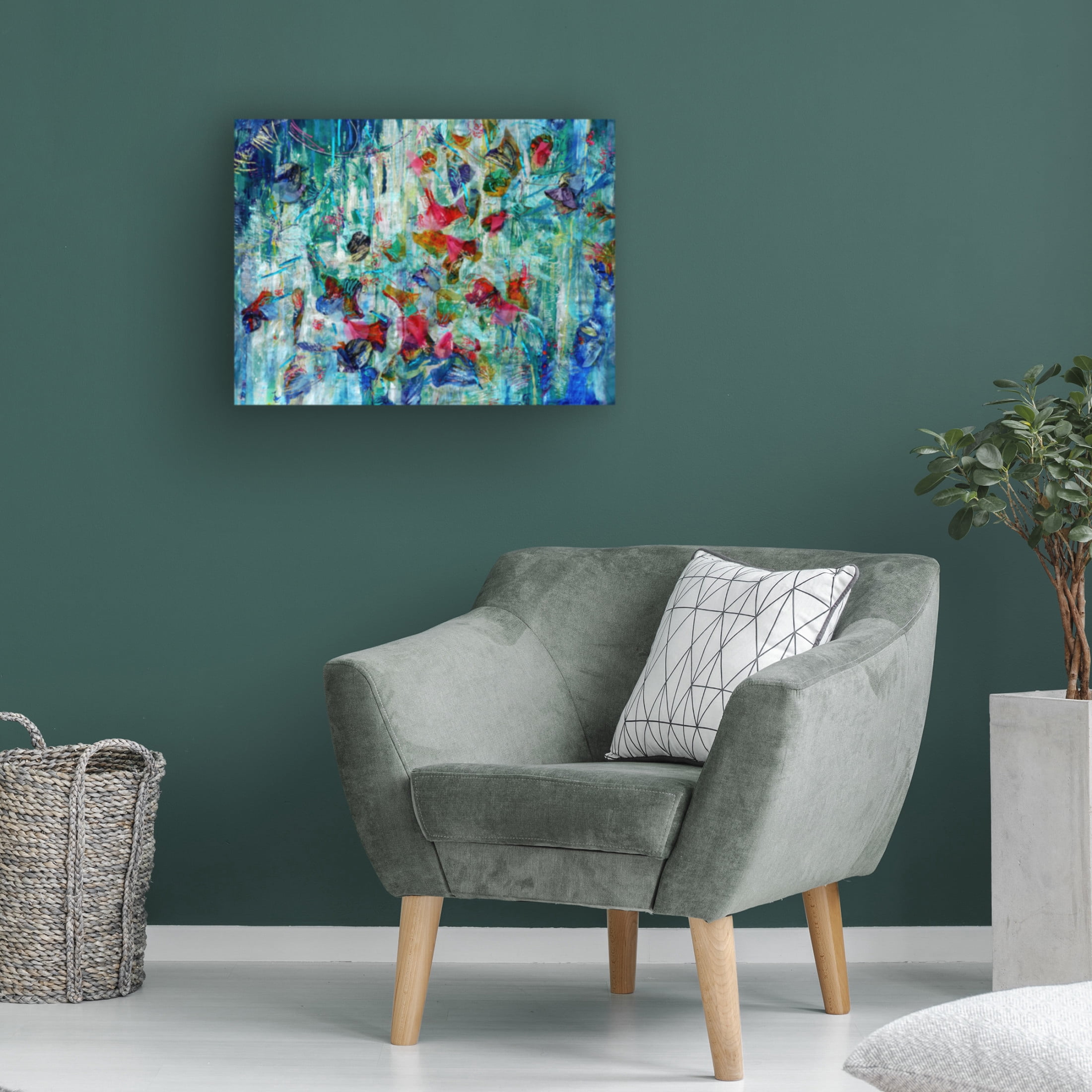 Canvas Wall Art - Dorothy Fagan ' Bloomshimmersparkleiv Bgrsji' Wall Art for Living Room, Bedroom, or Office Décor by Trademark Fine Art - 19 x 14 Inches