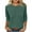 Army Green, variant on Summer 2025 Cheap 3/4 Length Sleeve Womens Tops Crew Neck Pullover Tshirt Pleated Blouse Shirt Basic Solid Color Tees Summer Top