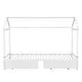 thumbnail image 5 of Twin XL to King Metal Twin Size House Platform Bed with 2 Drawers, White, 5 of 7