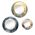 thumbnail image 2 of Designart "Elegant Elephant In The Bathroom" Bathroom Round Mirror Set Of 3 - Children's Art white Round Living Room Wall Mirror Set, 2 of 5