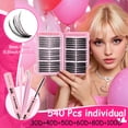 thumbnail image 2 of Kit de extensión de pestañas 540 Pestañas Individuales,,Mezcla 30D 40D 50D 60D 80D 100D Maquillaje para Mujeres, 2 of 5