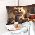 thumbnail image 4 of Pofeuu Cartoon Cooking Cat Print Polyester Microfiber Plush Pillowcases, Super Soft and Cozy Pillow Case Covers with Envelop Closure（Pillow core not included）-20"x30", 4 of 6
