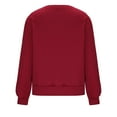 thumbnail image 6 of BLVB Womens Oversized Sweatshirts Crew Neck Solid Color Pullover Sweaters Casual Comfy Fall Fashion Outfits Clothes 2024 Wine, 6 of 6