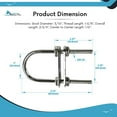 thumbnail image 5 of MARINE CITY Bow Eye U-Bolt  304 Stainless Steel, 3/16 Inch Stock, 2-3/4 Inch Length  Heavy-Duty Corrosion-Resistant Deck Hardware for Boats & Marine Use Pack of 1, 5 of 7