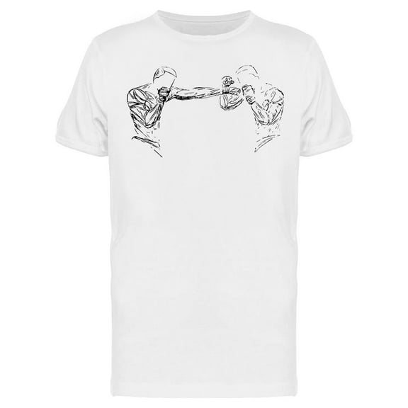 Boxer Fighters Sketch T-Shirt Men -Image by Shutterstock, Male XX-Large