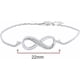 thumbnail image 3 of Natural Diamond Accent Infinity Love Adjustable Bracelet for Women in Sterling Silver (0.02 Cttw, I-J Color, I2-I3 Clarity),7' L +1', 3 of 4