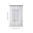 thumbnail image 3 of Waterproof Outdoor Sheer Curtains for Patio - 2 Panels Light Filtering Transparent Chiffon Window Drape For Outdoor Balcony Patio Modern Home Decor, White(95*52 in)No pole, 3 of 6