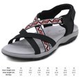 thumbnail image 2 of Sandalias deportivas Sandalias planas Zapatos para caminar con punta abierta Sandalias de cuña baja para mujer, 2 of 9