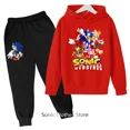 thumbnail image 4 of Sudadera con capucha de baloncesto para niños y niñas, conjunto de sudadera con capucha de Sonic Sports, primavera y otoño, 2 piezas, tops y pantalones, para adolescentes de 3 a 14 años, 4 of 5