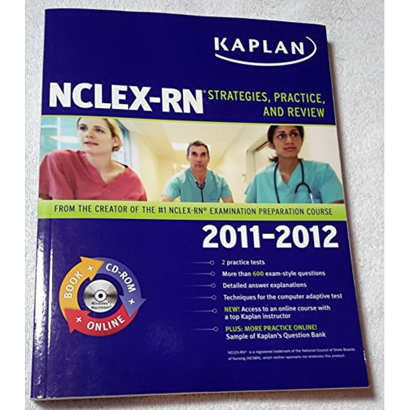 Pre-Owned Kaplan NCLEX-RN 2011-2012 Edition with CD-ROM: Strategies, Practice, and Review (Paperback) 1607148773 9781607148777