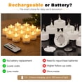 thumbnail image 5 of 12PCS LED Rechargeable Tealight Candles with Remote Timer, Battery Operated Flameless Tea Light Candle, Fake Flickering Votive Candles for Home Centerpiece Table,Anniversary, Halloween, Ramadan Decor, 5 of 11