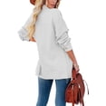thumbnail image 1 of Blusa De Mujer, Camisa De Fibra De Poliéster, Cómoda Para La Oficina ANGGREK Blanco L, 1 of 5