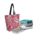 thumbnail image 2 of FORMRS Womens Canvas Tote Bag with Zipper Inner Pocket Shoulder Handbag, Sweet Strawberry, 2 of 7
