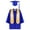 Blue, variant on FAOWME Boys Girls Preschool Kindergarten Unisex Graduation Gown Cap Set With 2025 Tassel And Graduation Sash For Child Blue 3-4 Years