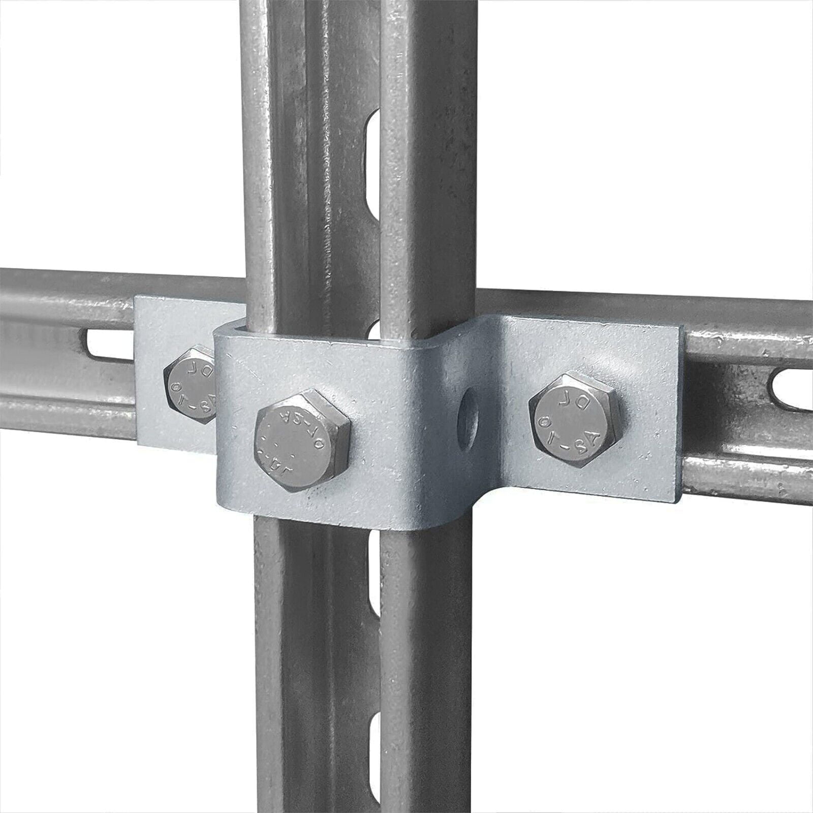 4 Pack - 5 Hole, U Shaped Connector Bracket for All 1-5/8" Strut Channel - Heavy Duty, Electro-Galvanized (4)