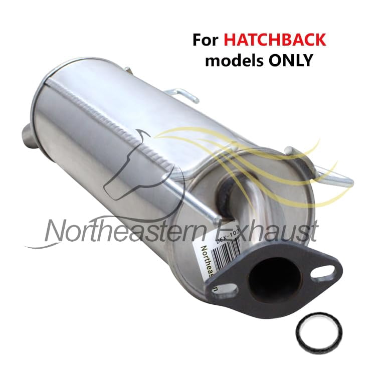 Northeastern Exhaust Rear Muffler Fits 2007-2011 Nissan Versa 1.8L - Direct Fit | Stainless Steel