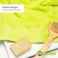 thumbnail image 3 of Premium 8 Pieces Towel Set including 2 Bath Towels 30" x 56", 2 Hand Towels 18" x 30" and 4 Washcloths 13" x 13" - Color: Apple Green | 100% Cotton |Machine Washable high Absorbency, 3 of 9