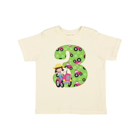 

Inktastic Tractor Girl 3rd Birthday Gift Toddler Toddler Girl T-Shirt